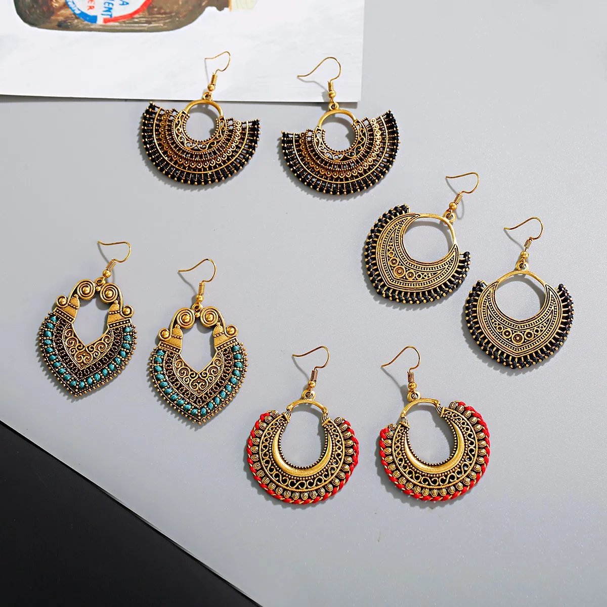 Indian Jhumka Jewelry Vintage Bell Tassel Earring Boho Antique Ethnic Silver Plated Drop Hanging Earrings For Women Pendientes Indian Jhumka Jewelry Vintage Bell Tassel Earring Boho Antique Ethnic Silver Plated Drop Hanging Earrings For Women Pendientes