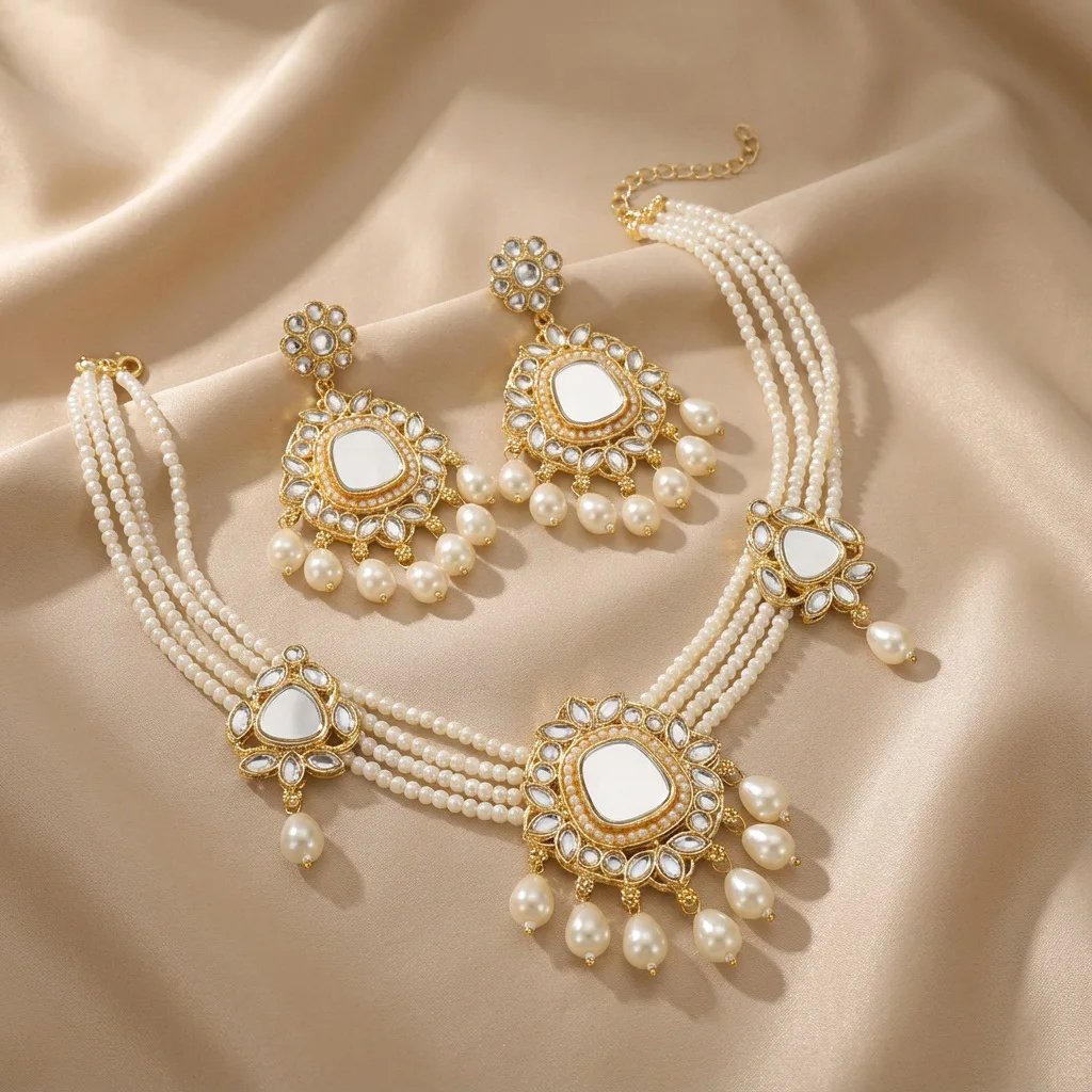 Retro Pearl Waterdrop Necklace Women's Style Modern Alloy Material Bridal Jewelry Unique Design Sensation Fashion Accessory