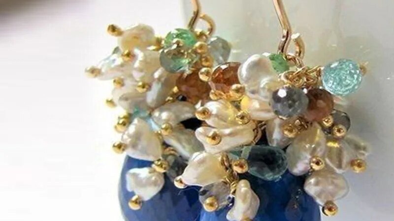 Elegant Handmade Drop Earrings with Freshwater Pearl and Lazuli: Are They Worth It?