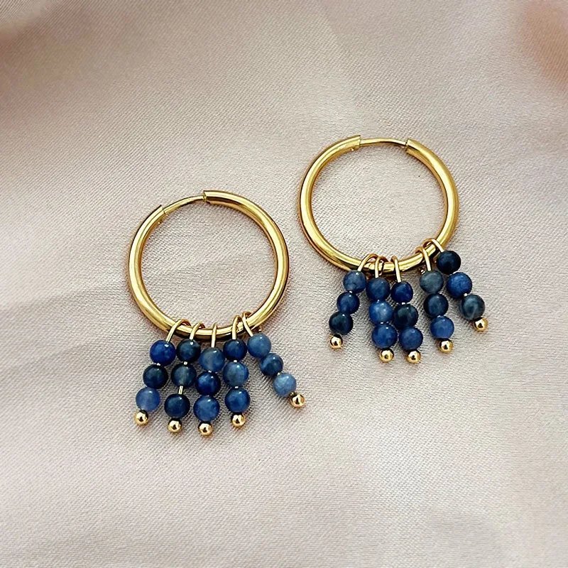 Natural stone earrings Circle Hoop Earrings For Women Exaggerate Circle Earrings Drop Earrings Gold plated hoop earring Retro Natural stone earrings Circle Hoop Earrings For Women Exaggerate Circle Earrings Drop Earrings Gold plated hoop earring Retro
