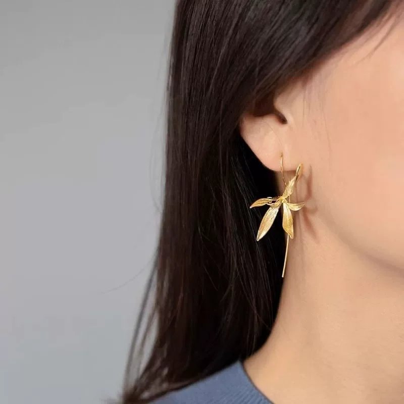 XIYANIKE Vintage Iris Flower Drop Earrings Hook For Women Girl New Fashion Trendy Jewelry Gift Party Wedding серьги