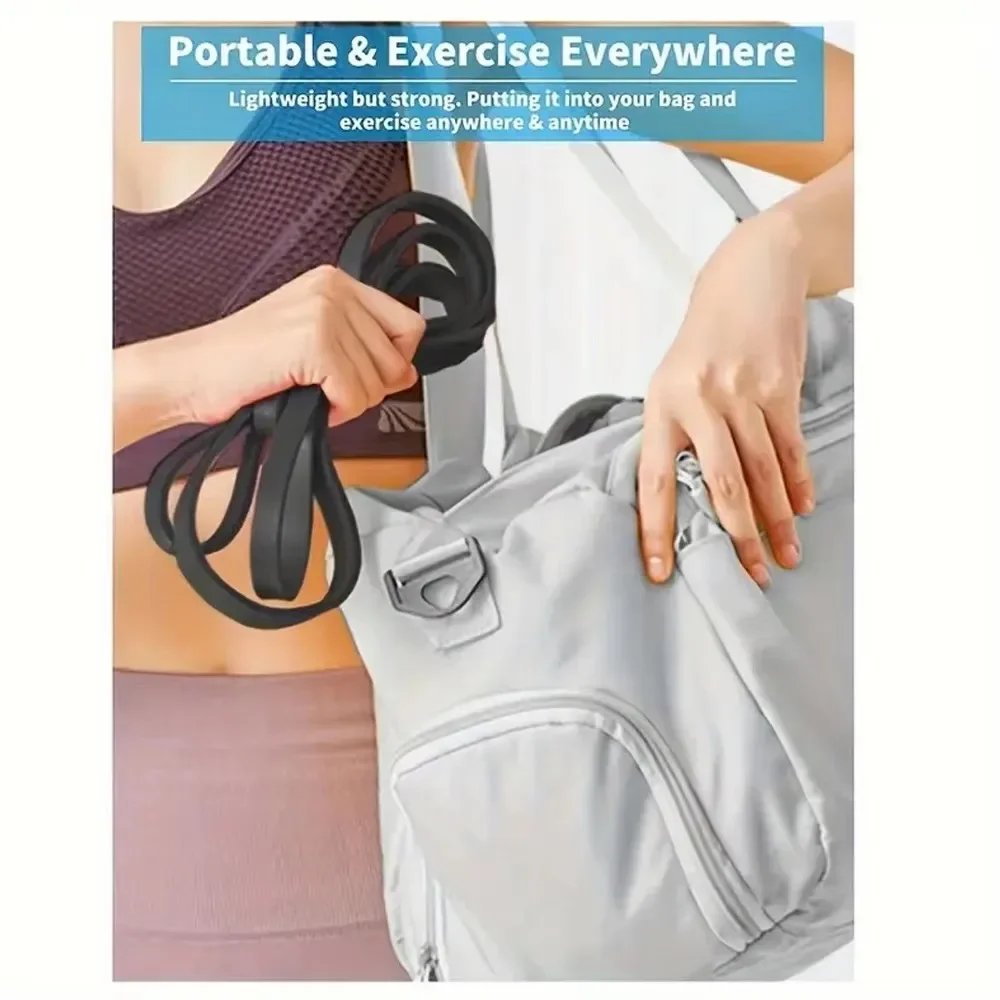 1 Pc Fitness Resistance Band Tough Latex Elastic Exercise Strength Auxiliary Band Strengthening Train Fitness Equipment - Image 4