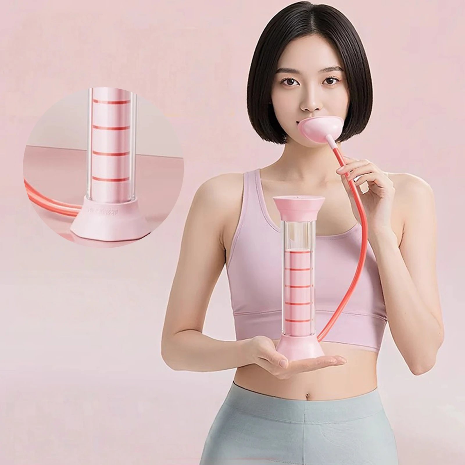 Deep Breathing Trainer Lightweight Portable Respiratory Trainer Adjustable Lung Training Tool Abdominal Core Exerciser