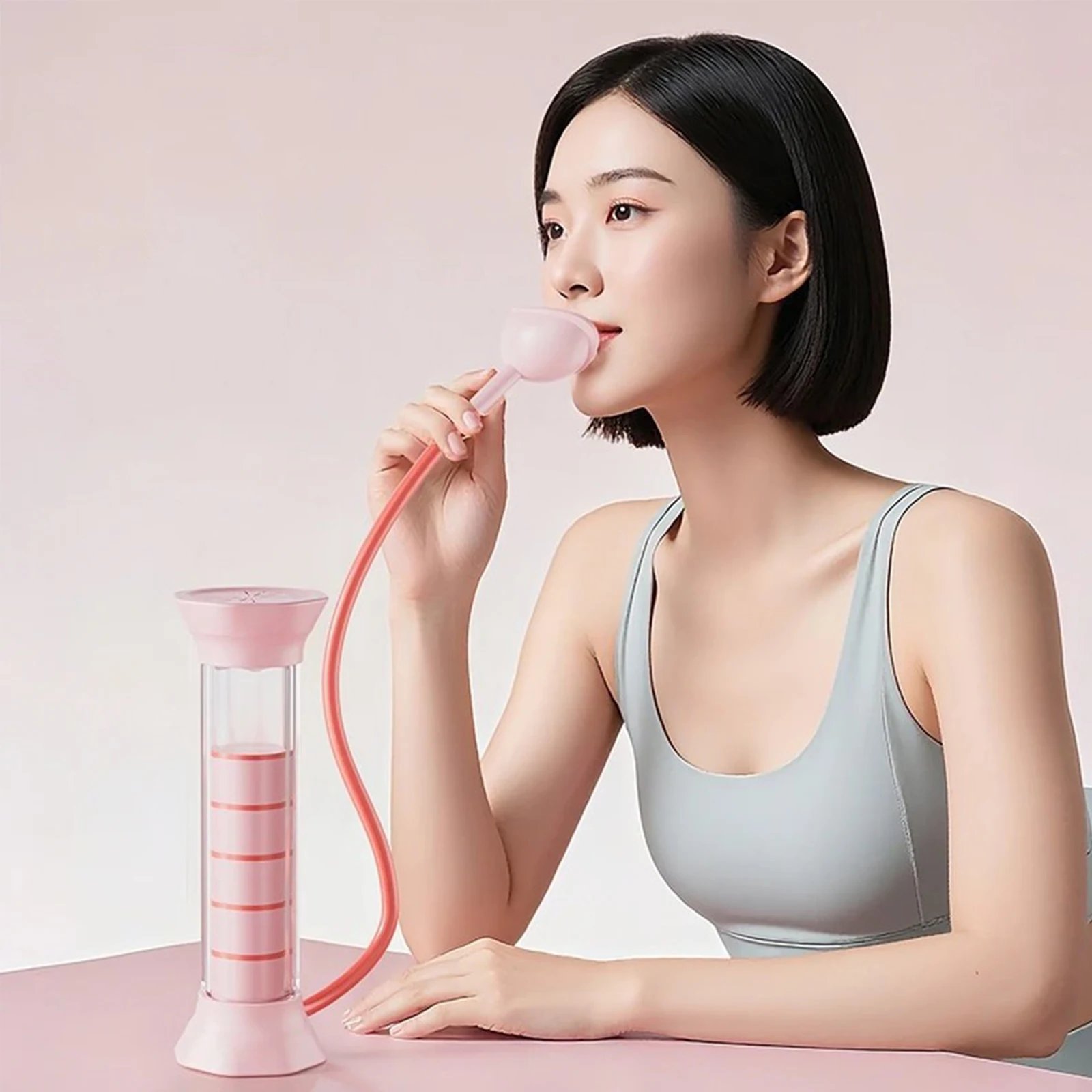 Deep Breathing Trainer Lightweight Portable Respiratory Trainer Adjustable Lung Training Tool Abdominal Core Exerciser