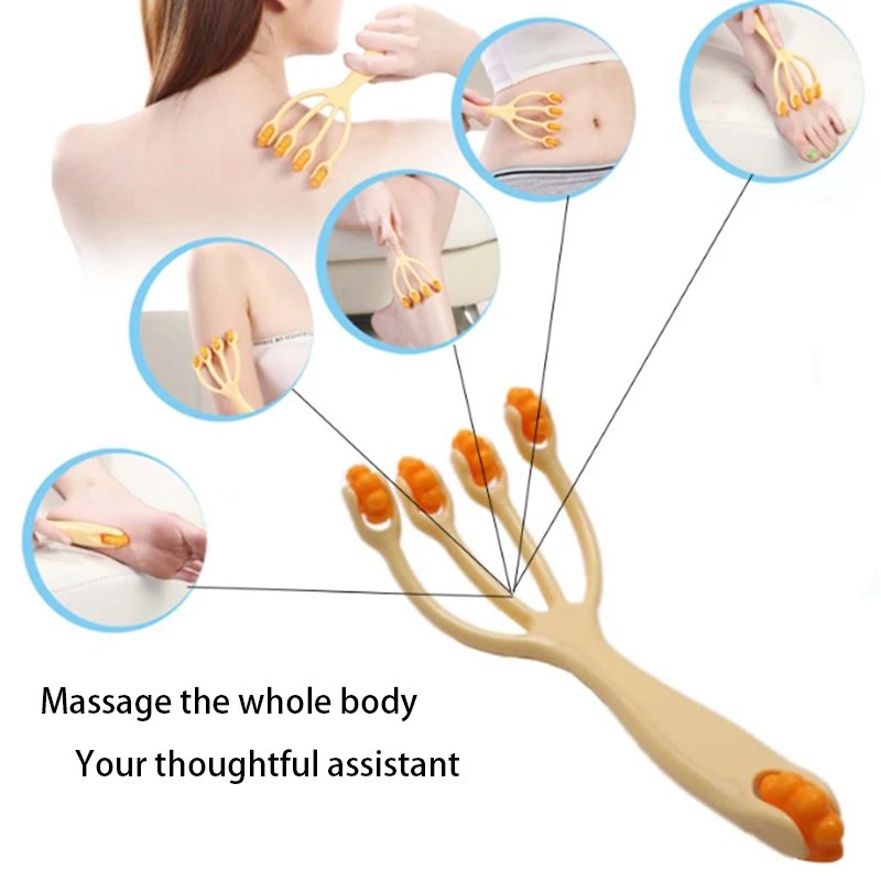 1PCS Five Wheel Ball Point Rolling Manual Massage For Waist Back Neck And Leg Head Massage And Slimming Spa To Release Fascia 1PCS Five Wheel Ball Point Rolling Manual Massage For Waist Back Neck And Leg Head Massage And Slimming Spa To Release Fascia