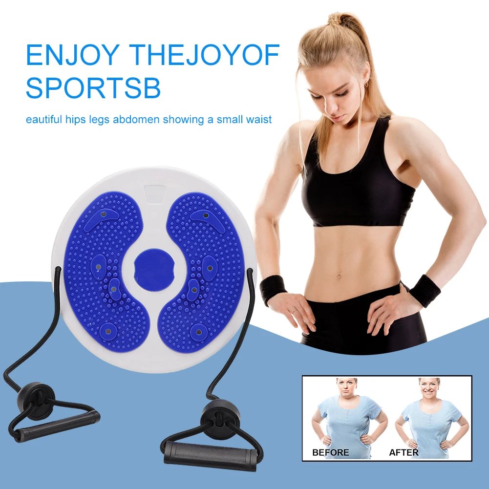 Waist Slimming Balance Rotating Disc with Pull Rope Magnet Foot Board Massage Foot Sole for Slimming Waist Arms Hips Thighs
