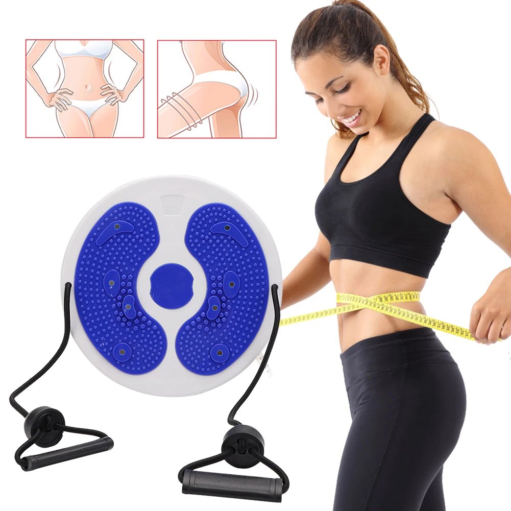 Waist Slimming Balance Rotating Disc with Pull Rope Magnet Foot Board Massage Foot Sole for Slimming Waist Arms Hips Thighs