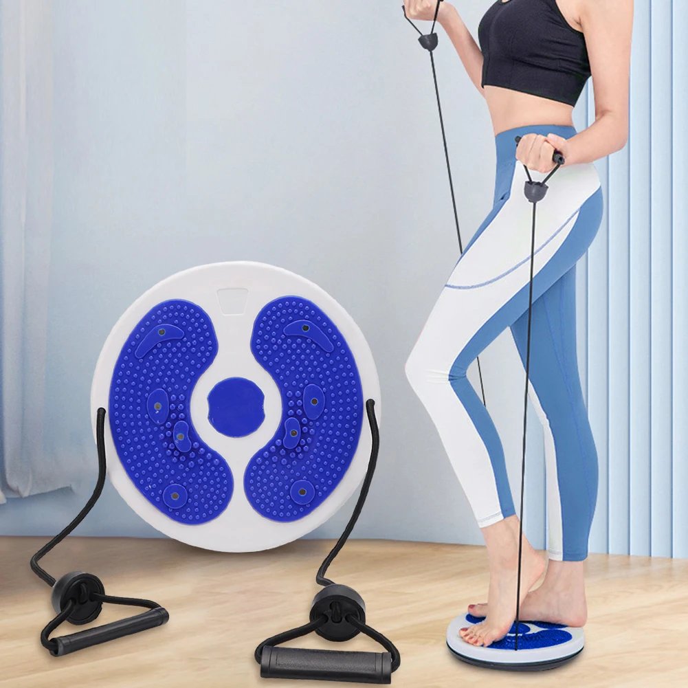 Waist Slimming Balance Rotating Disc with Pull Rope Magnet Foot Board Massage Foot Sole for Slimming Waist Arms Hips Thighs
