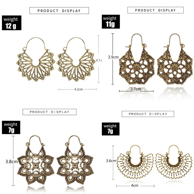docona 15 Style Vintage Antique Silver Color Earrings for Women Hollow Carve Flowers Gypsy Tribal Ethnic Dangle Earrings серьги docona 15 Style Vintage Antique Silver Color Earrings for Women Hollow Carve Flowers Gypsy Tribal Ethnic Dangle Earrings серьги