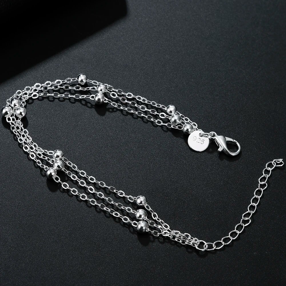Wholesale High Quality 18K Gold Beads Bracelets Chain For Women Fashion Party Wedding Lovely Jewelry Luxury Gifts