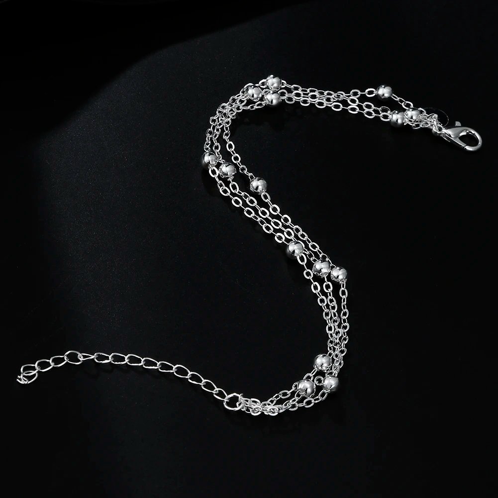 Wholesale High Quality 18K Gold Beads Bracelets Chain For Women Fashion Party Wedding Lovely Jewelry Luxury Gifts
