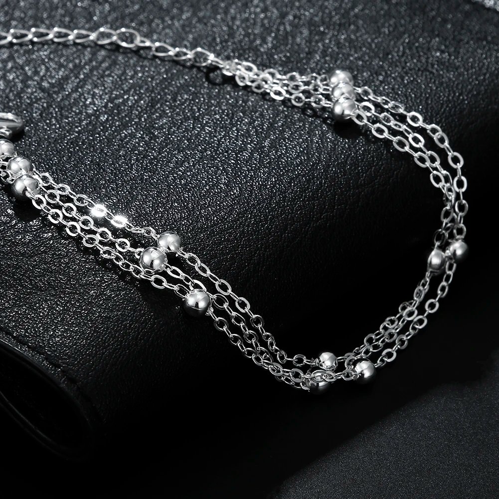 Wholesale High Quality 18K Gold Beads Bracelets Chain For Women Fashion Party Wedding Lovely Jewelry Luxury Gifts