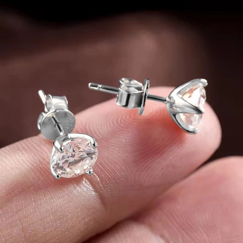 OXTAO 0.3-2CT Moissanite Stud Earrings for Women Sparkling Lab Imitation Diamond Earring Luxury Wedding Jewelry 14K Gold Filled OXTAO 0.3-2CT Moissanite Stud Earrings for Women Sparkling Lab Imitation Diamond Earring Luxury Wedding Jewelry 14K Gold Filled