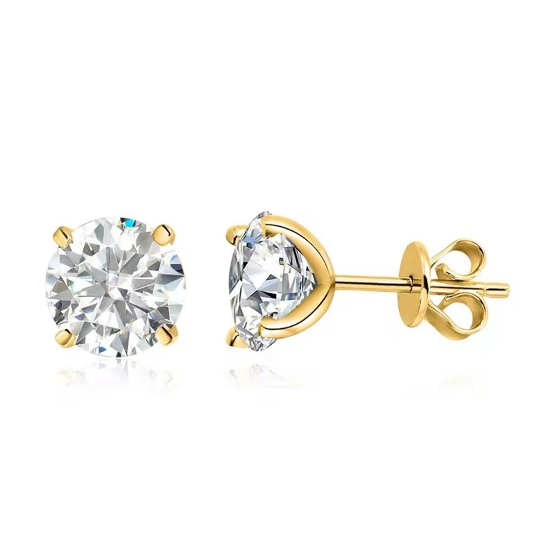 OXTAO 0.3-2CT Moissanite Stud Earrings for Women Sparkling Lab Imitation Diamond Earring Luxury Wedding Jewelry 14K Gold Filled OXTAO 0.3-2CT Moissanite Stud Earrings for Women Sparkling Lab Imitation Diamond Earring Luxury Wedding Jewelry 14K Gold Filled