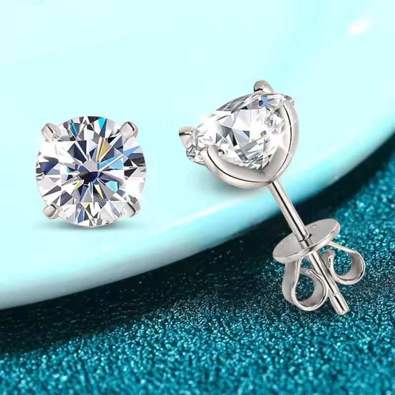 OXTAO 0.3-2CT Moissanite Stud Earrings for Women Sparkling Lab Imitation Diamond Earring Luxury Wedding Jewelry 14K Gold Filled OXTAO 0.3-2CT Moissanite Stud Earrings for Women Sparkling Lab Imitation Diamond Earring Luxury Wedding Jewelry 14K Gold Filled