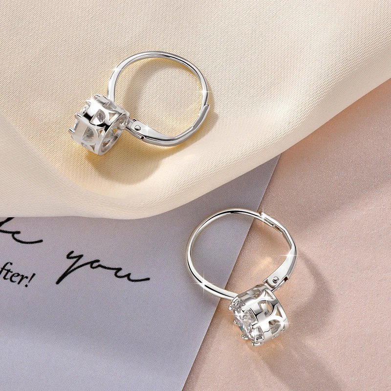 Lnngy Sparkling GRA Certified Moissanite Diamond Earrings For Women 14K Gold Filled 6.5MM Single Stone Hoop Earring Jewelry Lnngy Sparkling GRA Certified Moissanite Diamond Earrings For Women 14K Gold Filled 6.5MM Single Stone Hoop Earring Jewelry