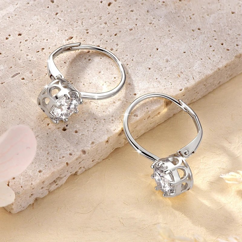 Lnngy Sparkling GRA Certified Moissanite Diamond Earrings For Women 14K Gold Filled 6.5MM Single Stone Hoop Earring Jewelry Lnngy Sparkling GRA Certified Moissanite Diamond Earrings For Women 14K Gold Filled 6.5MM Single Stone Hoop Earring Jewelry
