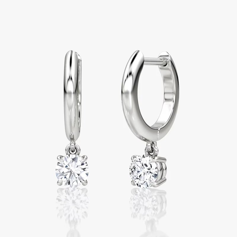 RAPRGOLD Round Moissanite Groove Inlay Hoop Earrings for Women 14K Gold Filled Delicate Fine Jewelry Gift with GRA Certificate RAPRGOLD Round Moissanite Groove Inlay Hoop Earrings for Women 14K Gold Filled Delicate Fine Jewelry Gift with GRA Certificate
