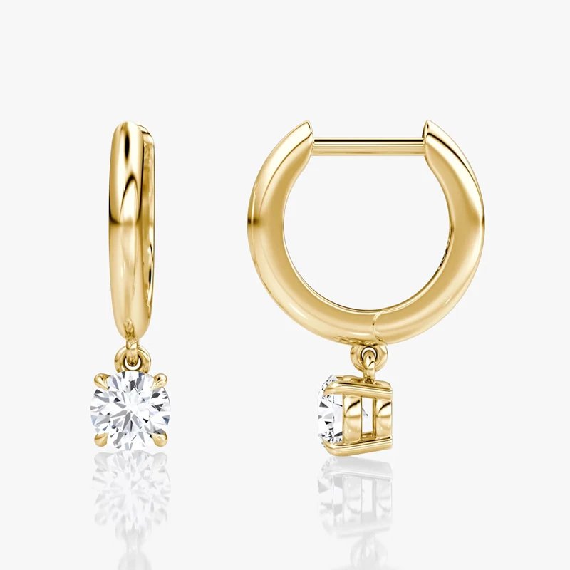 RAPRGOLD Round Moissanite Groove Inlay Hoop Earrings for Women 14K Gold Filled Delicate Fine Jewelry Gift with GRA Certificate RAPRGOLD Round Moissanite Groove Inlay Hoop Earrings for Women 14K Gold Filled Delicate Fine Jewelry Gift with GRA Certificate