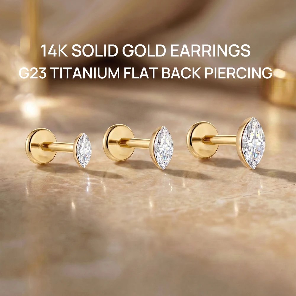CANNER 14K Solid Gold G23 Titanium Star Heart Zircon Cartilage Tragus Helix Piercing Stud Earrings Hypoallergenic Jewelry Gift CANNER 14K Solid Gold G23 Titanium Star Heart Zircon Cartilage Tragus Helix Piercing Stud Earrings Hypoallergenic Jewelry Gift