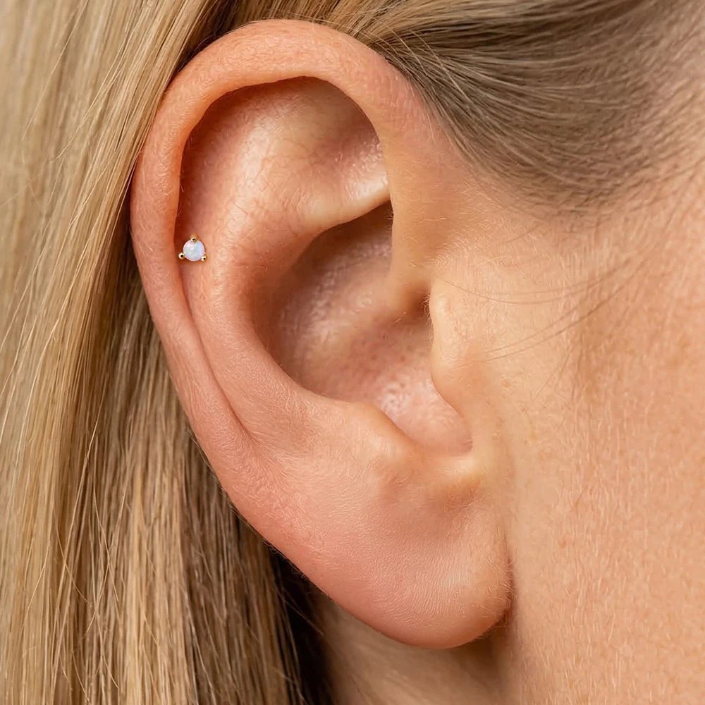 CANNER 14K Solid Gold G23 Titanium Star Heart Zircon Cartilage Tragus Helix Piercing Stud Earrings Hypoallergenic Jewelry Gift CANNER 14K Solid Gold G23 Titanium Star Heart Zircon Cartilage Tragus Helix Piercing Stud Earrings Hypoallergenic Jewelry Gift