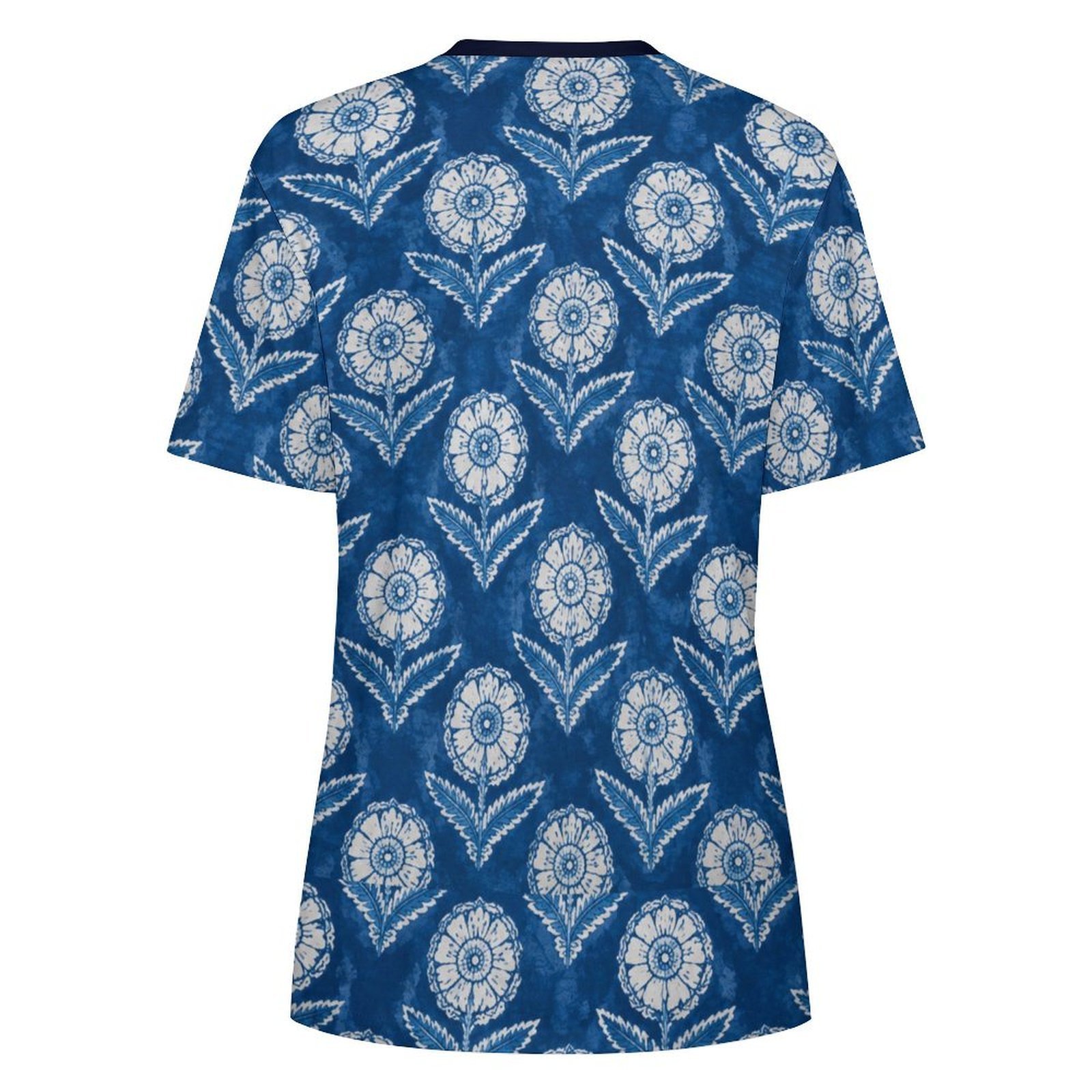 blue butta all over All-Over Print Women's Cotton T-Shirt - Image 2