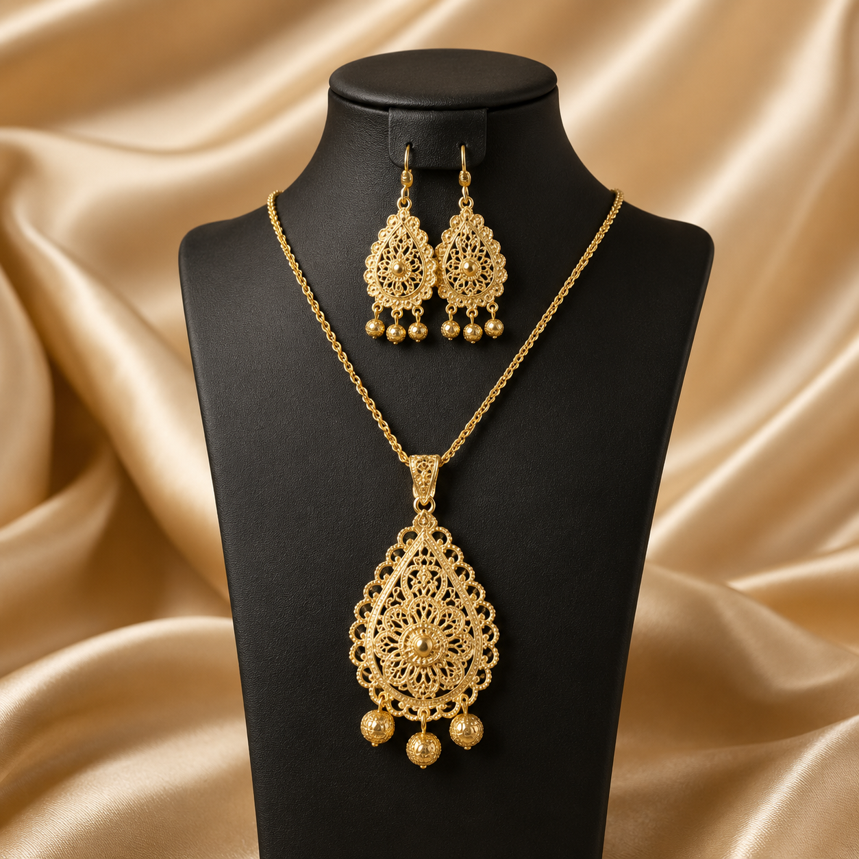 Ethnic Style Necklace and Earrings Set