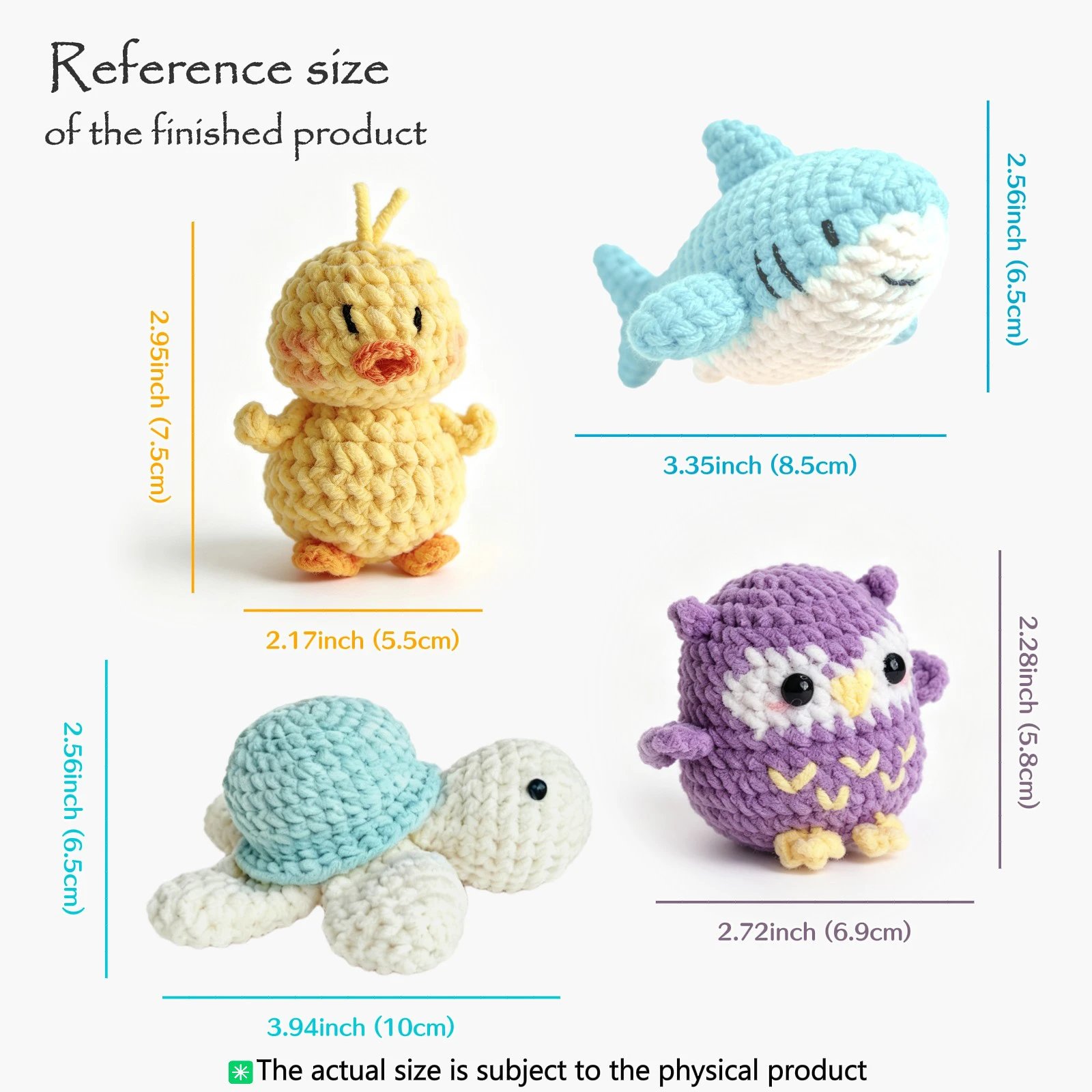 Easy Crochet Kit for Beginners-four Pack Crochet Easy Learn to Starter Amigurumi Knitting Kit - Image 3