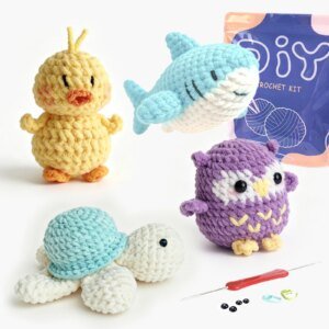 Easy Crochet Kit for Beginners-four Pack Crochet Easy Learn to Starter Amigurumi Knitting Kit