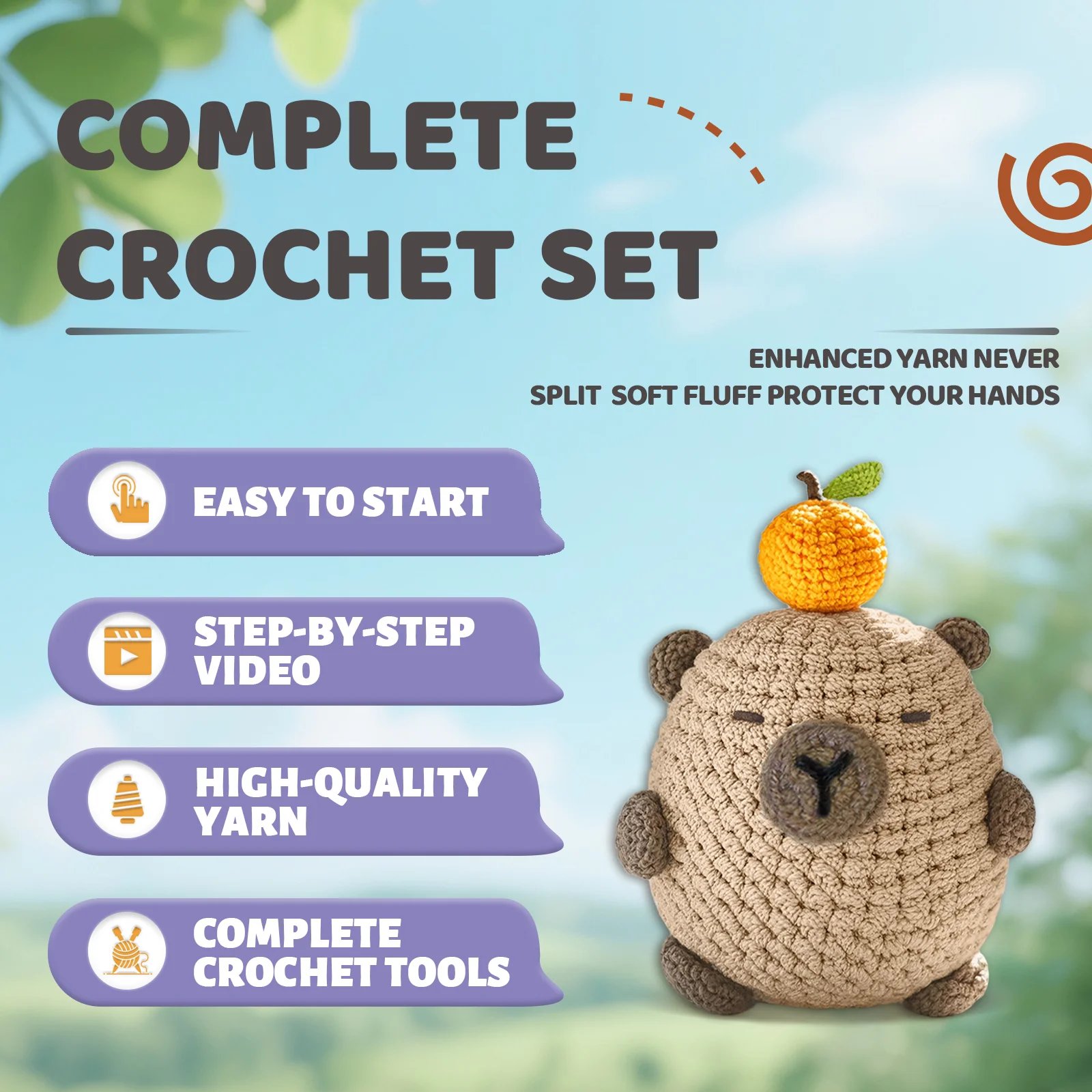 AMAXIN Animal Crochet Kit for Beginners-3 Pack Rabbit Cat Penguin Easy Learn to Starter Amigurumi Knitting Kit and Yarn Craft