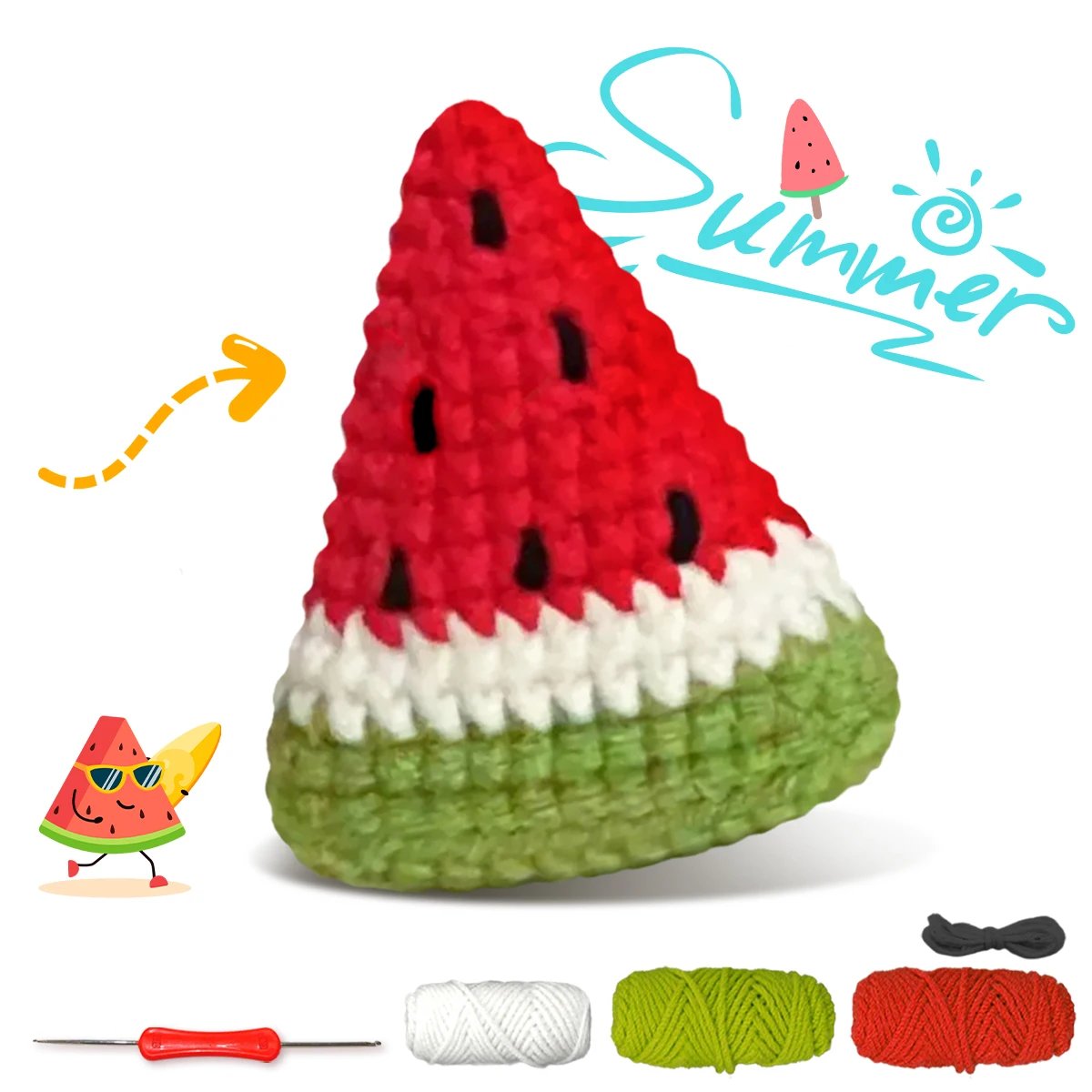 Fruit Crochet Set for Beginners,Include Step-by-Step Video Tutorials(Accessories In Random Color) - Image 6