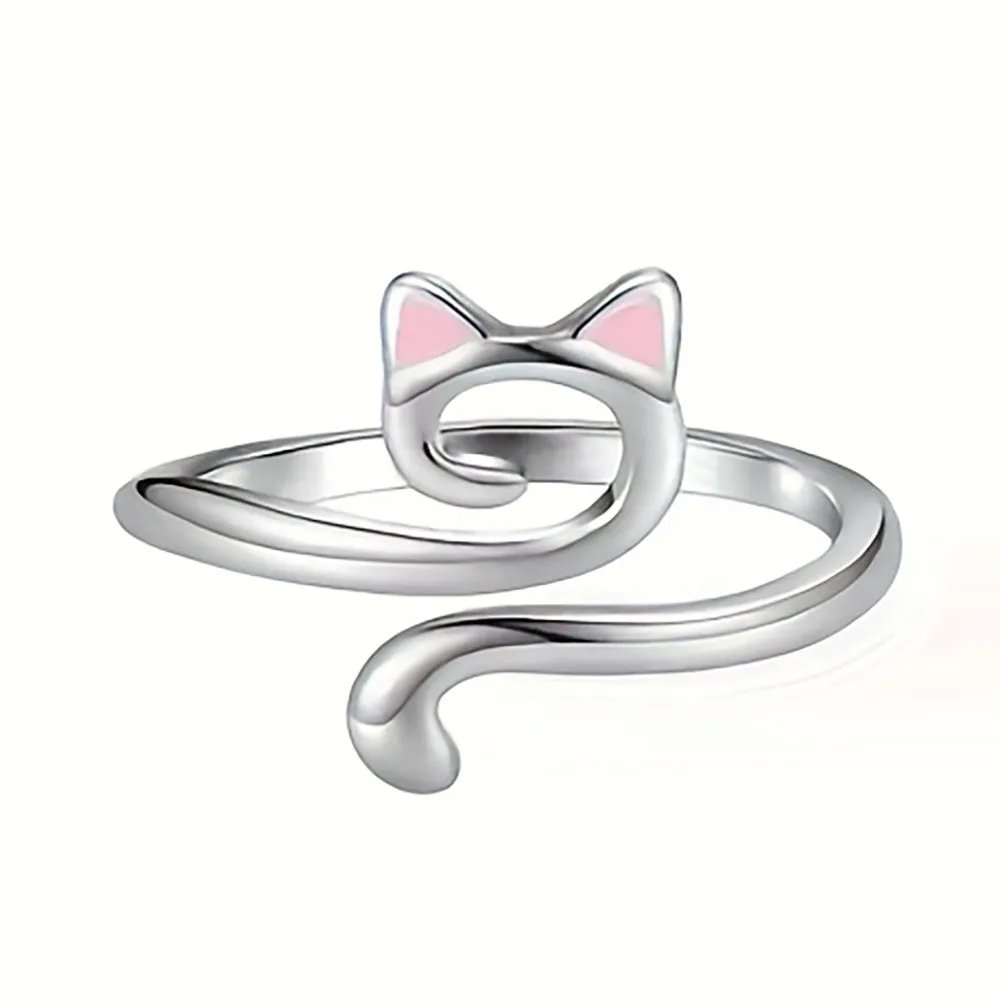 silvery pink cat